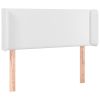 Hoofdbord met randen 103x16x78/88 cm kunstleer wit