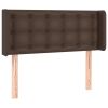 Hoofdbord met randen 83x16x78/88 cm kunstleer bruin
