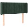 Hoofdbord met randen 103x16x78/88 cm fluweel donkergroen