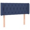 Hoofdbord met randen 103x16x78/88 cm stof blauw