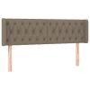 Hoofdbord met randen 163x16x78/88 cm stof taupe