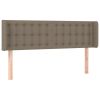 Hoofdbord met randen 147x16x78/88 cm stof taupe