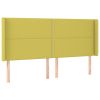 Hoofdbord met randen 163x16x118/128 cm stof groen