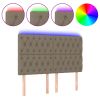 Hoofdbord LED 160x7x118/128 cm stof taupe