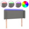 Hoofdbord LED 103x16x78/88 cm stof donkergrijs