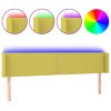 Hoofdbord LED 163x16x78/88 cm stof groen
