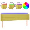 Hoofdbord LED 183x16x78/88 cm stof groen
