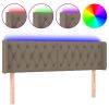 Hoofdbord LED 163x16x78/88 cm stof taupe