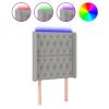 Hoofdbord LED 83x16x118/128 cm stof lichtgrijs