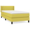 Boxspring met matras stof groen 80x200 cm