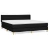 Boxspring met matras stof zwart 160x200 cm