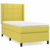 Boxspring met matras stof groen 80x200 cm