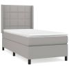 Boxspring met matras stof lichtgrijs 100x200 cm