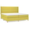 Boxspring met matras stof groen 200x200 cm