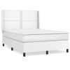 Boxspring met matras kunstleer wit 140x190 cm