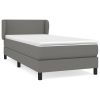 Boxspring met matras stof donkergrijs 80x200 cm