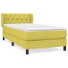 Boxspring met matras stof groen 80x200 cm
