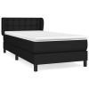 Boxspring met matras stof zwart 100x200 cm