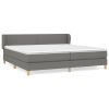 Boxspring met matras stof donkergrijs 200x200 cm