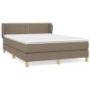 Boxspring met matras stof taupe 140x190 cm