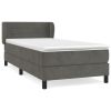 Boxspring met matras fluweel donkergrijs 80x200 cm