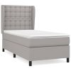 Boxspring met matras stof lichtgrijs 80x200 cm