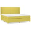 Boxspring met matras stof groen 200x200 cm