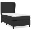 Boxspring met matras kunstleer zwart 90x190 cm