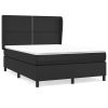 Boxspring met matras kunstleer zwart 140x190 cm