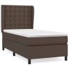 Boxspring met matras kunstleer bruin 100x200 cm