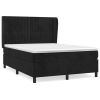 Boxspring met matras fluweel zwart 140x190 cm