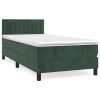 Boxspring met matras fluweel donkergroen 80x200 cm