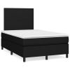 Boxspring met matras stof zwart 120x200 cm