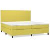 Boxspring met matras stof groen 200x200 cm