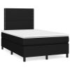 Boxspring met matras stof zwart 120x200 cm