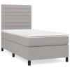 Boxspring met matras stof lichtgrijs 80x200 cm