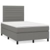 Boxspring met matras stof donkergrijs 120x200 cm