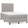Boxspring met matras stof lichtgrijs 120x200 cm