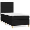 Boxspring met matras stof zwart 100x200 cm