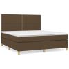 Boxspring met matras stof donkerbruin 160x200 cm