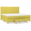 Boxspring met matras stof lichtgroen 200x200 cm
