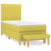 Boxspring met matras stof lichtgroen 80x200 cm