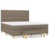 Boxspring met matras stof taupe 160x200 cm
