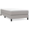 Boxspring met matras stof lichtgrijs 80x200 cm