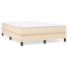Boxspring met matras stof crèmekleurig 140x190 cm