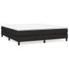 Boxspring met matras stof zwart 180x200 cm