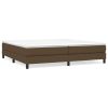 Boxspring met matras stof donkerbruin 200x200 cm