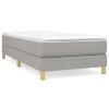 Boxspring met matras stof lichtgrijs 80x200 cm