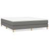Boxspring met matras stof donkergrijs 180x200 cm