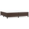 Boxspring met matras kunstleer bruin 200x200 cm